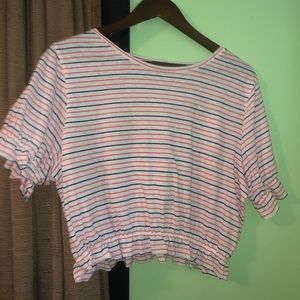 striped crop top